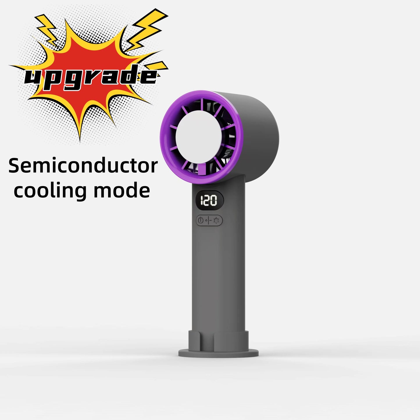 Portable 120-Speed Handheld Fan with Semiconductor Cooling Tech, Powerful Wind & Compact Design, Personal Fan for Women,Travel