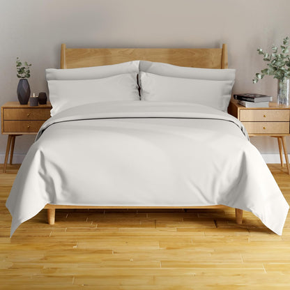 100% Viscose Derived from Bamboo Sheets Twin - 4PC Set - Super Soft Cooling Sheets - up to 16’’ Deep Pocket - Luxury Series - 1 Flat Sheet,1 Fitted Sheet,2 Pillowcases (Twin Stone Grey)