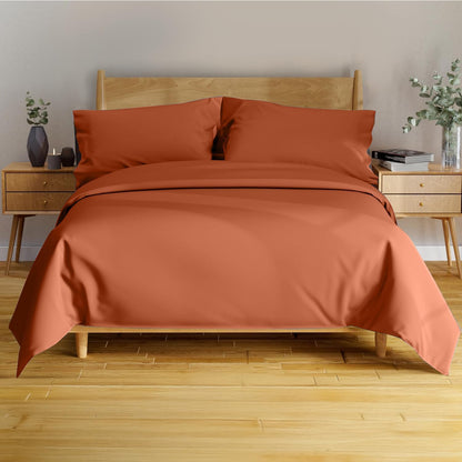 100% Viscose Derived from Bamboo Sheets Twin - 4PC Set - Super Soft Cooling Sheets - up to 16’’ Deep Pocket - Luxury Series - 1 Flat Sheet,1 Fitted Sheet,2 Pillowcases (Twin Stone Grey)